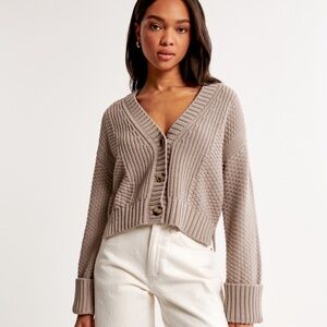 Abercrombie & Fitch Taupe Cardigan Sweater